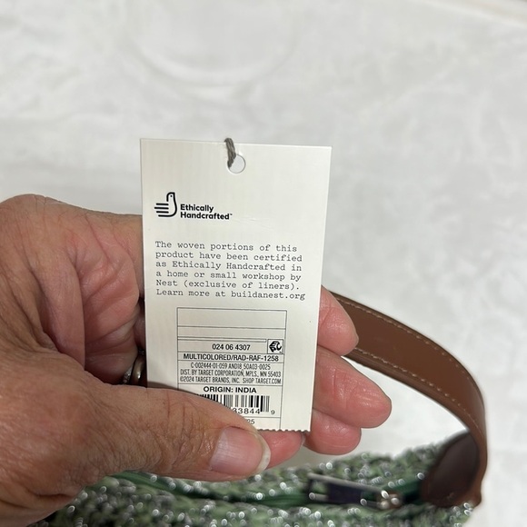 A New Day Green and Brown Mini Bag with Textured Design - Picture 3 of 10